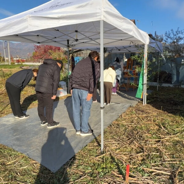 晴れやかな青空の下、N様邸 地鎮祭