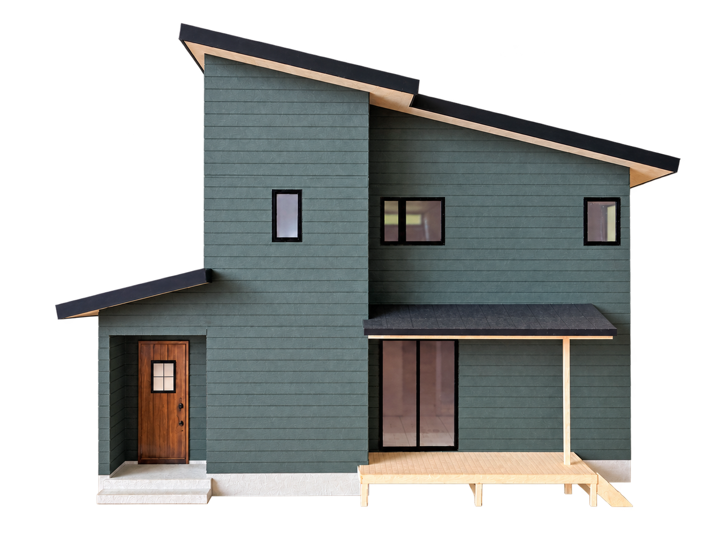 母屋の隣に建つ住まいの模型