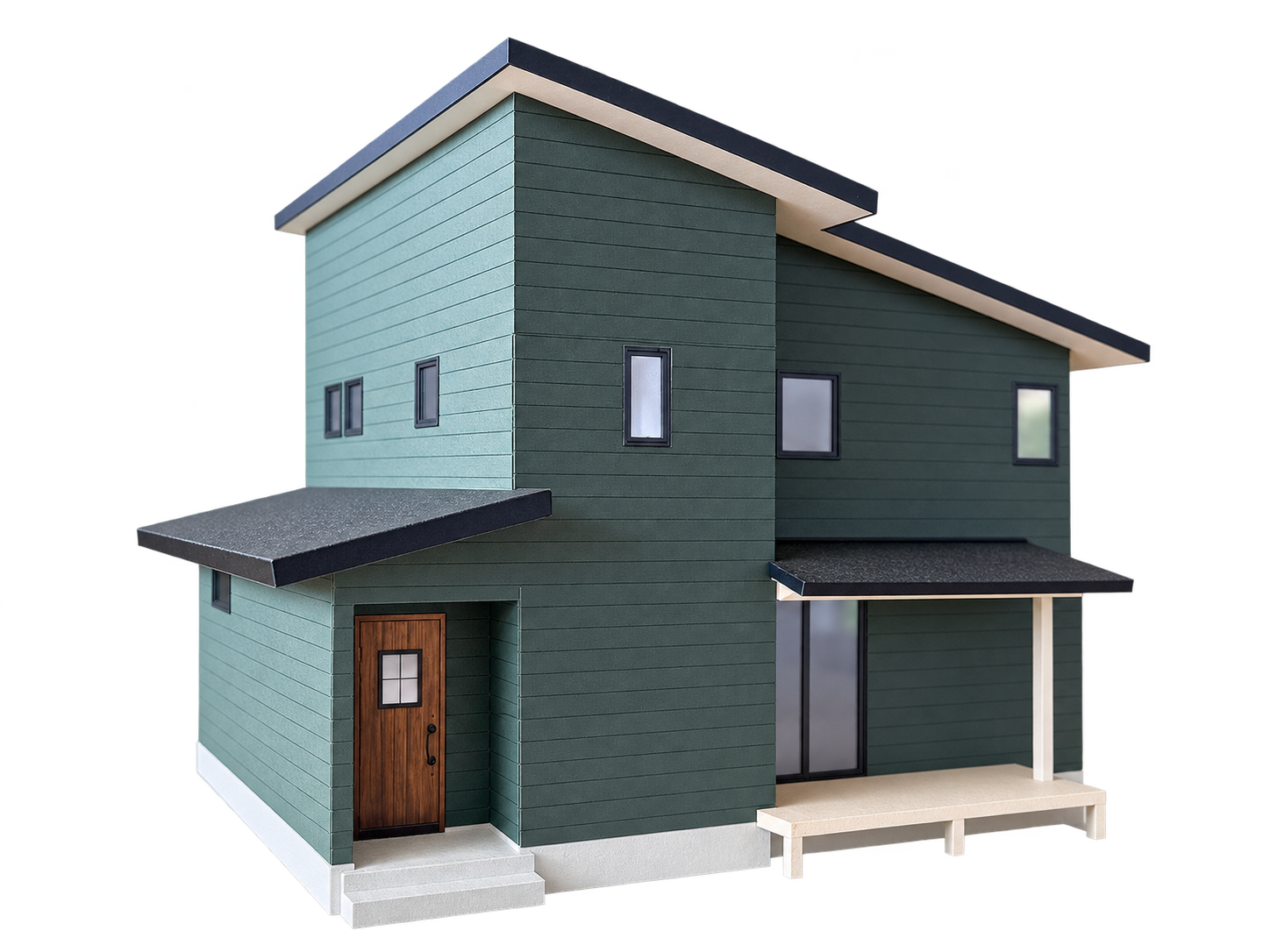 母屋の隣に建つ住まいの模型